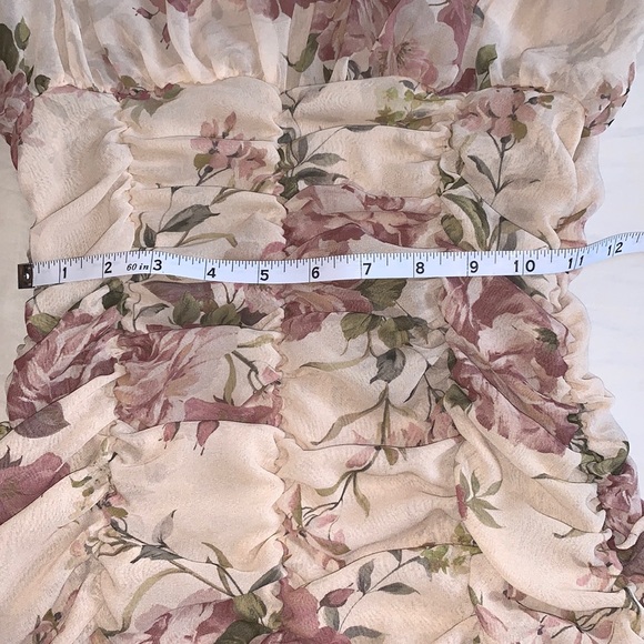 NWT Bloggers Favorite Floral Ruched Dress— Zara - Picture 10 of 13